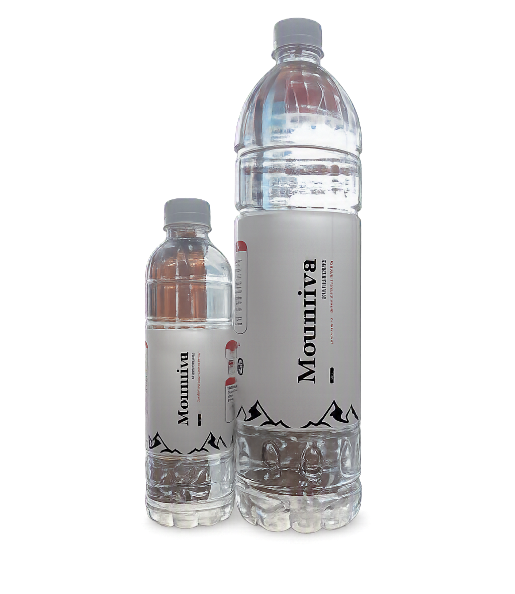Mountiva mineral water — 330 ml and 1.5 litre bottles